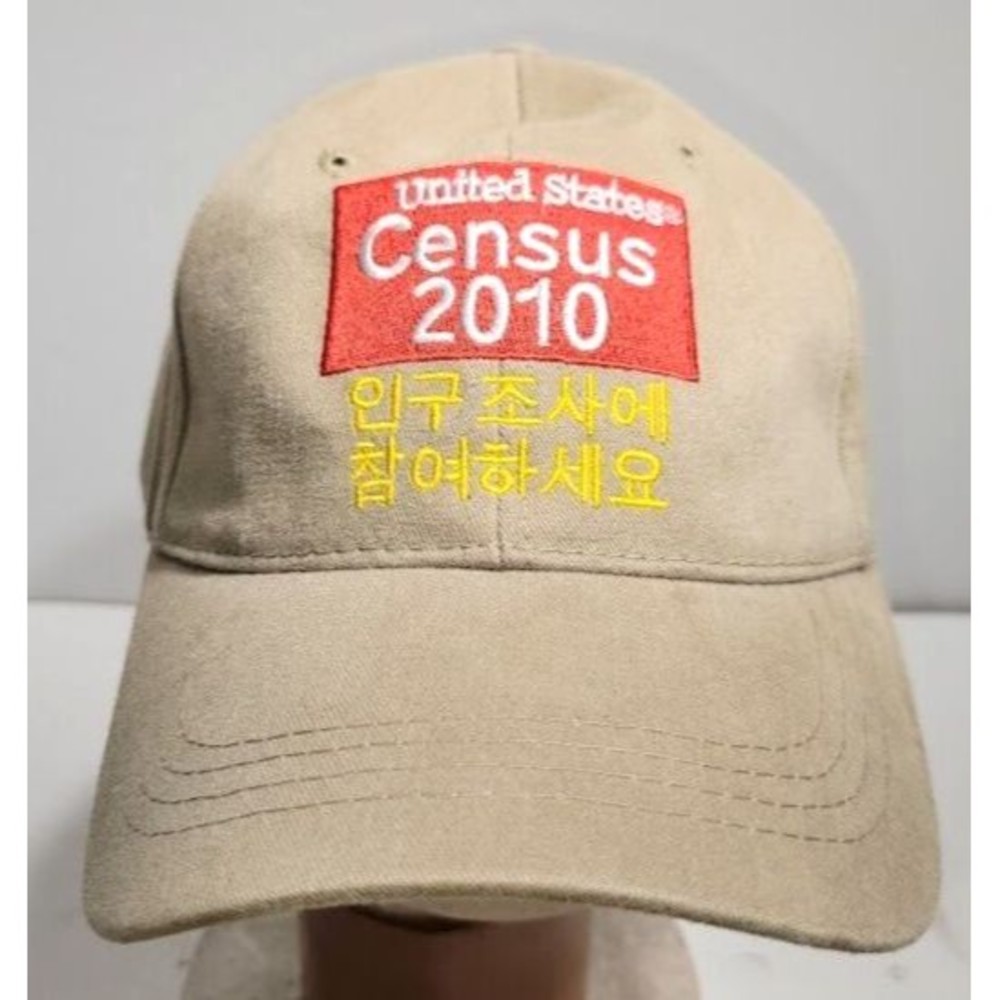 United States Census 2010 baseball cap also features Korean(?) language on front - Picture 2 of 4